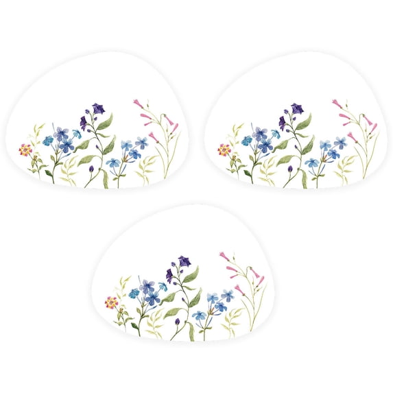 3 pieces of small floral western food mats home dining table mats Hotel non-slip coasters insulation mats - 30*40cm