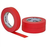 3 pk 1" inch x 60yd STIKK Red Painters Tape 14 Day Easy Removal Trim Edge Finishing Decorative Marking Masking Tape .94 in 2
