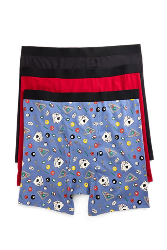 3-pk Active Stretch 4 Inch Boxer Briefs Party Pack 2XL