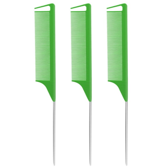 3 pointed tail combs, women's hairstyle combs, anti-static heat-resistant hairstyle combsgreen