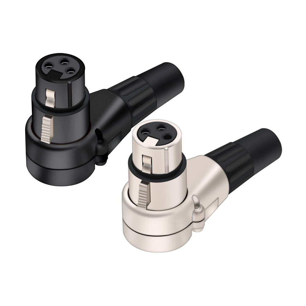 3 pole Right angle XLR connector Male Female XLR 3 Pin micphone Plug