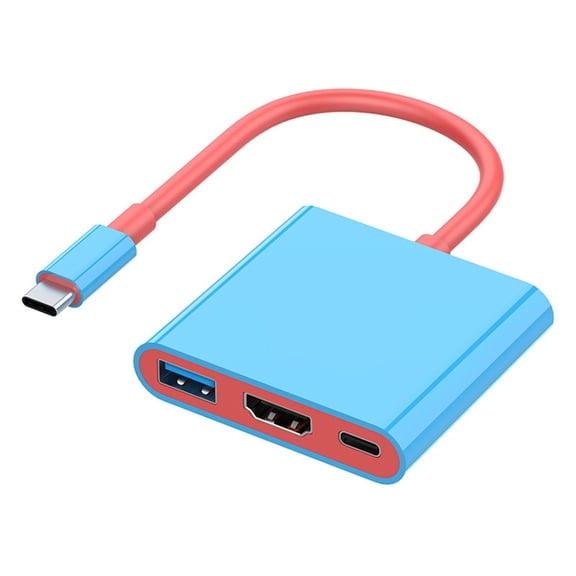 3 port Type C Adapter With 4K60hz Video Output And Fast Speed USB3.0 Data Transfer PD100W Charging Port Efficient