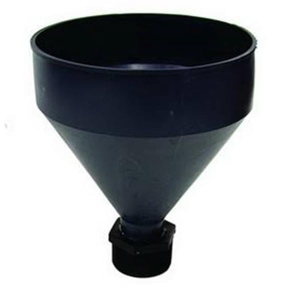 3 qt Polyethylene Drum Funnel Threaded for 2 in. NPT Opening - Black