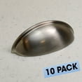 thumbnail image 1 of 3" Satin Nickel Cabinet Cup Pull Hardware Bin Drawer Handle - (76mm) Hole Centers (10 Pack), 1 of 2