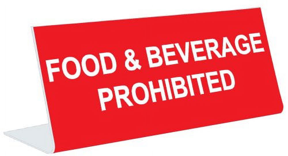 3 Inches X 8 Inches Engraved Tabletop Pedestal Desk Sign Food