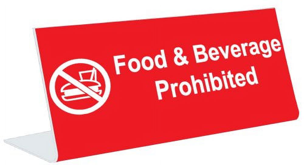 3 Inches X 8 Inches Engraved Tabletop Pedestal Desk Sign Food