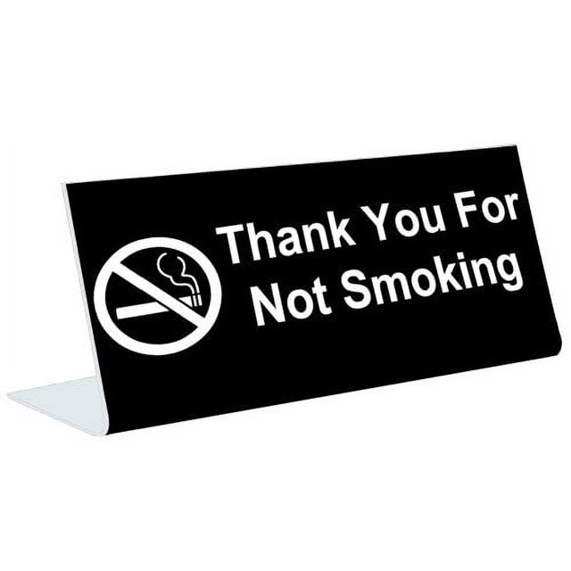 3 Inches X 8 Inches Engraved Tabletop Pedestal Desk SignThank You for