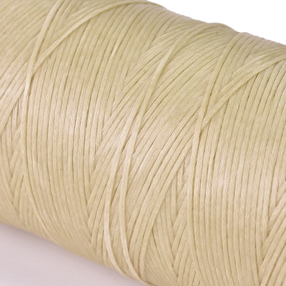3 roll Waxed Polyester Cord Micro Macrame Cord Waxed Sewing Thread Flat Cornsilk 0.8mm 284.33 yards(260m)/roll