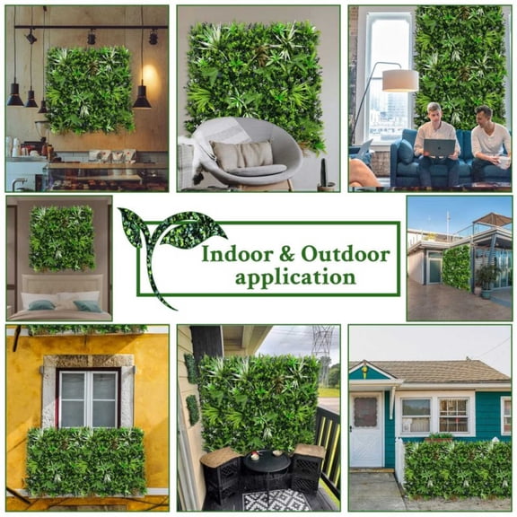 3 rolls Artificial Boxwood Topiary Hedges Panels 40" x 40" Grass Backdrop Wall Privacy Screen,Sun Protected Decor for Out door for Patio Balcony Garden Backyard Indoor Outdoor Green Wall