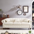 thumbnail image 1 of 3 - seat Ivory Sofa | Classic American Tufted Design in Living Area | Sturdy Structure and Good Texture, 1 of 6