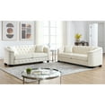 thumbnail image 1 of 3-seater + 3-seater Combination sofa.Velvet beige, 1 of 14