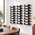 3-set 8 Tier Wall Mount Wine Rack (24 Tiers) Racks For Bottles Display ...