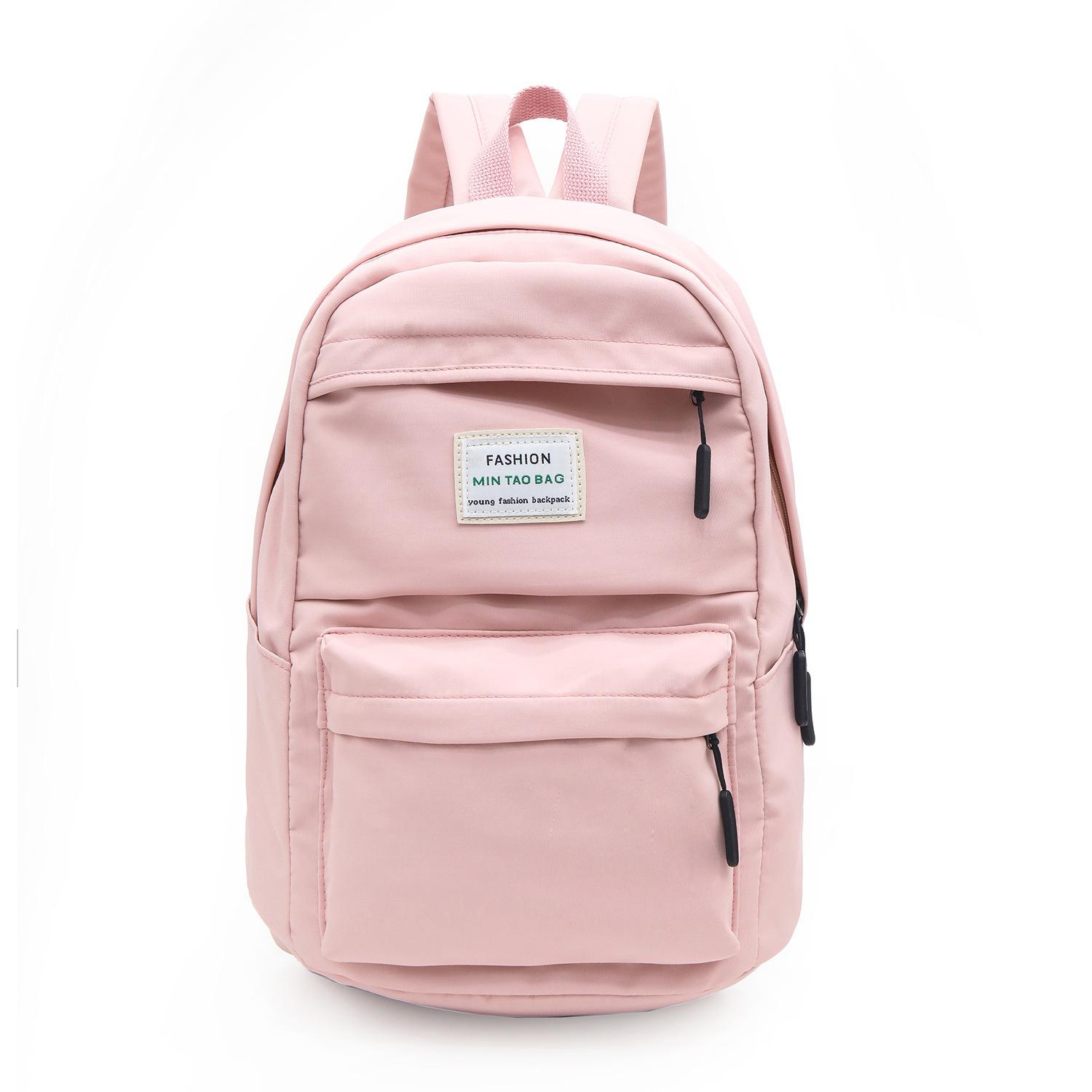 3 set Fashion Backpack Solid Color Casual Women Backpack Teenage Girl ...