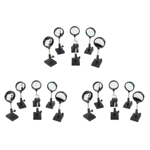 3 set Optics Experiment Set Convex Lens Concave Lens Triangular Prism Plane Mirror Convex Mirror Optical Lens