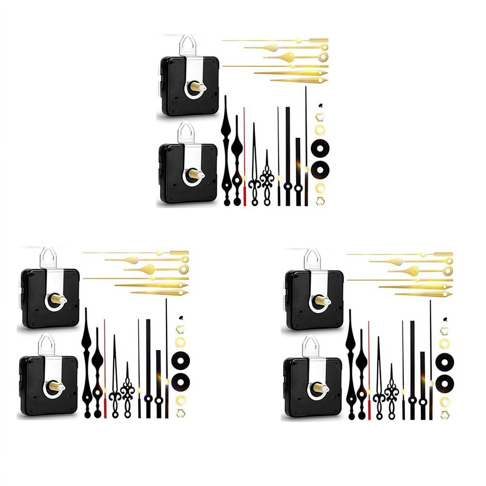 3 set Quartz Clock Mechanism Kit, Wall Clock Mechanisms Mattery Powered