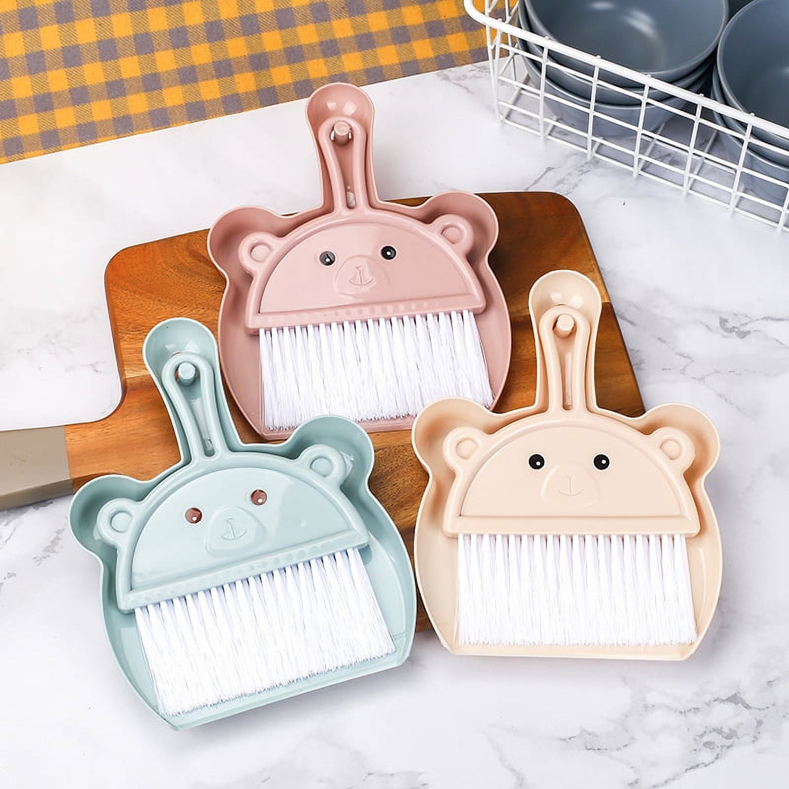 3 sets of Desktop Cleaning Broom Mini Dustpan Table Cleaning Broom
