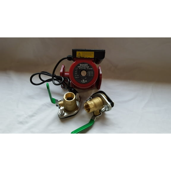 3 speed Circulating Pump 34 GPM with Cord with (2) 1 1/4" Flanged Ball Valves