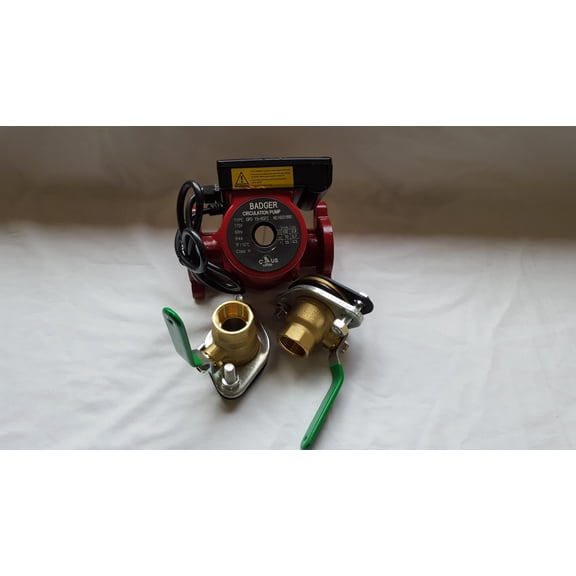 3 speed Circulating Pump With Cord 20 GPM with (2) 1" Flanged Ball Valves