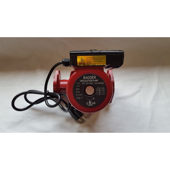 3 speed Circulating Pump with Cord 34 GPM to use with outdoor furnaces, hot water heat, solar