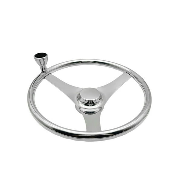 3-spoke Sports Steering Wheel, 316 Stainless Steel Yacht Steering Wheel FRP Fishing Boat Speedboat Rudder, Ship Hardware