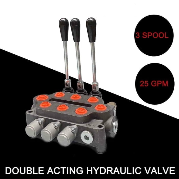 3 spool 25 gpm hydraulic directional control valve double acting cylinder spool