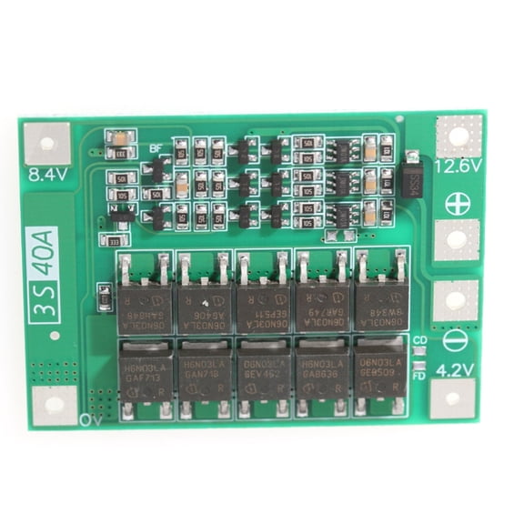 3-string 40A Battery Charging Circuit Board 3S Battery Protective Board Module for Drill Motors and Power Tool