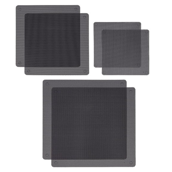 3 styles PVC Square Dustproof Net for Computer Black 80~140x80~140x0.5mm Hole: 5mm 18pcs/set