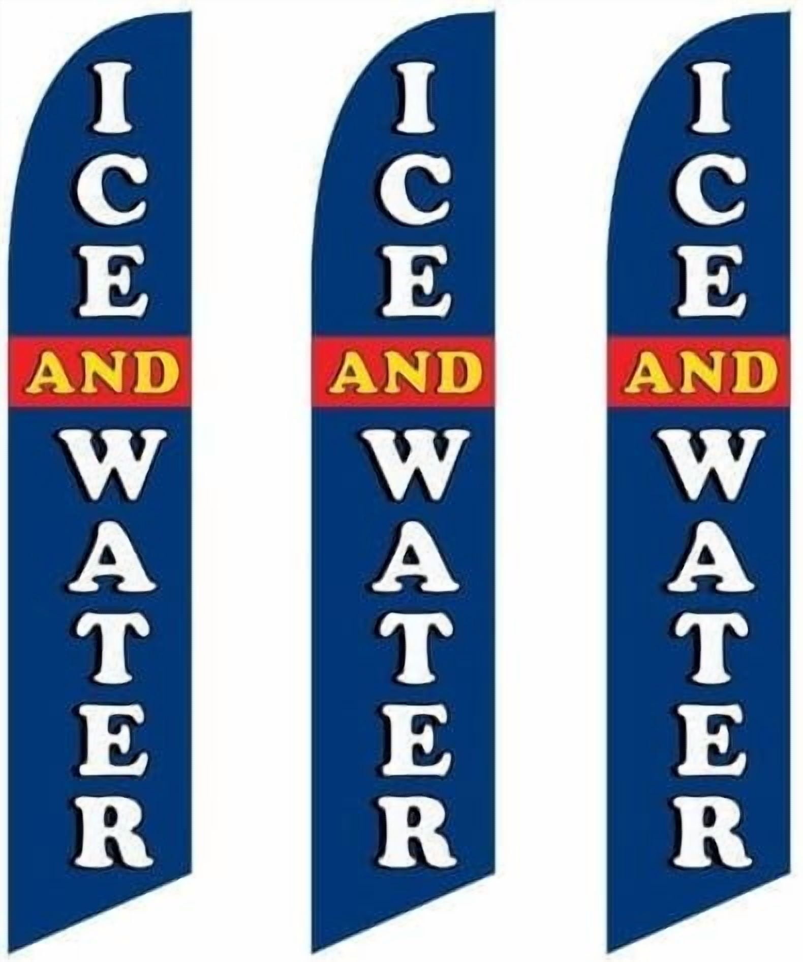 3 (three) Pack Tall Swooper Flags Ice And Water Red White Blue Yellow ...