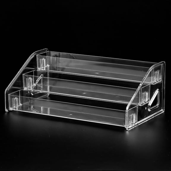 3 tier 12 Inchs Acrylic Tiered Display Stand Acrylic Riser Display Shelf Stands for Card Bookmark Greeting Sticker Postcard