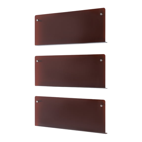 3-tier Brochure Holder, Acrylic Brochure Holder, 3-tier Acrylic Hanging Bookshelf for Holding Brochures, Catalogs, Recipe Guides, Menu Booklets (Brown)