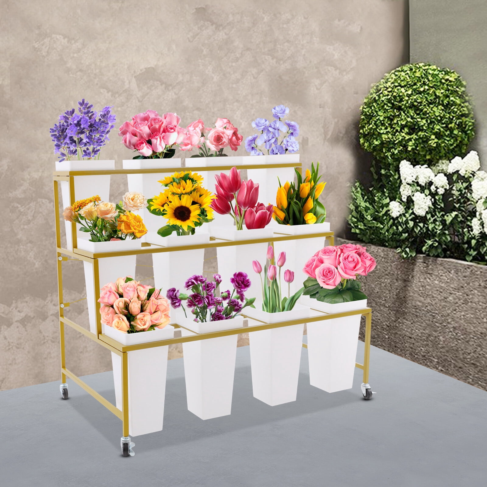 3-tier Flower Display Stand, Plant Stand Rack, Flower Display Stand ...