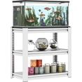 thumbnail image 1 of 3-tier Metal Fish Tank Stand for 30 Gallon Long Aquarium,31.5"*18"*34" | Rack Shelves,heavy duty Steel Aquarium Stand 20 Gallon,Reptile Terrarium Stand,Breeder Tank Stand, 1 of 8