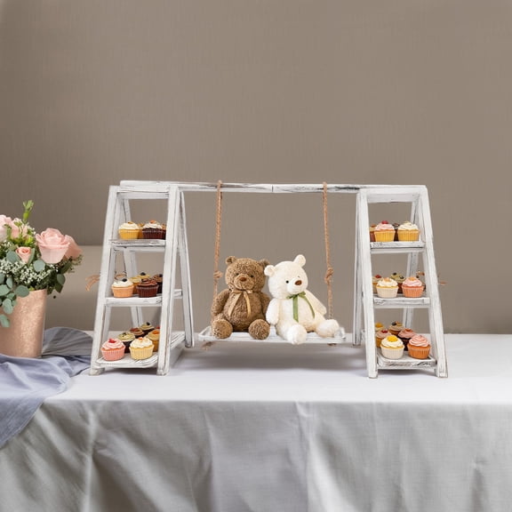 3-tier Serving Ladder Stand, A-shaped Table Display Set with Removable Trays, Tiered Tray, Cupcake Stand
