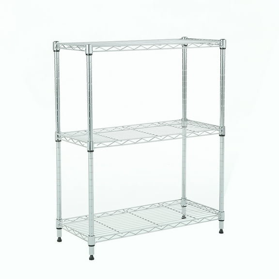 3 tier chrome shelving 11.8x25.6x31.5in