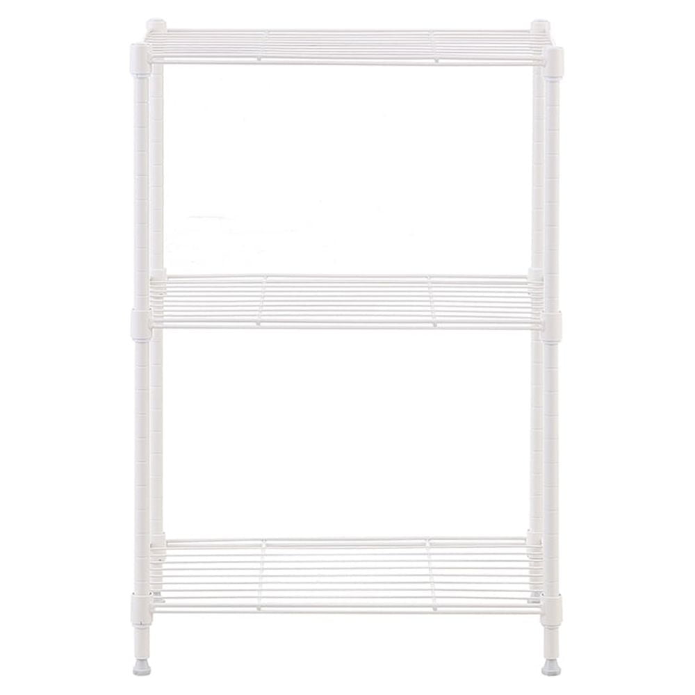 3 tier white powder shelving unit 12x18x26in