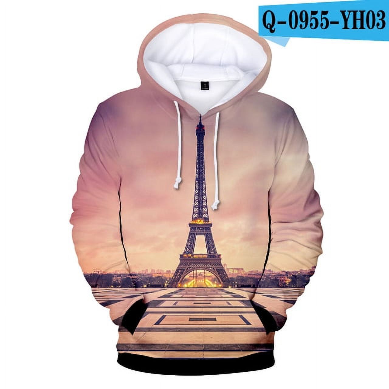 Louvre - Vibrant Eiffel Tower Hoodie main image 1