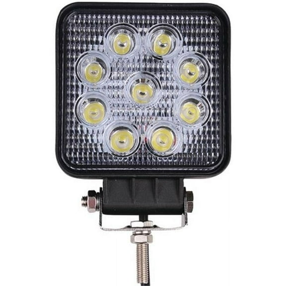 3 watt LEDs x 9 1550 Lumen Lux Performance Square LED Flood Work Light - 4 in.