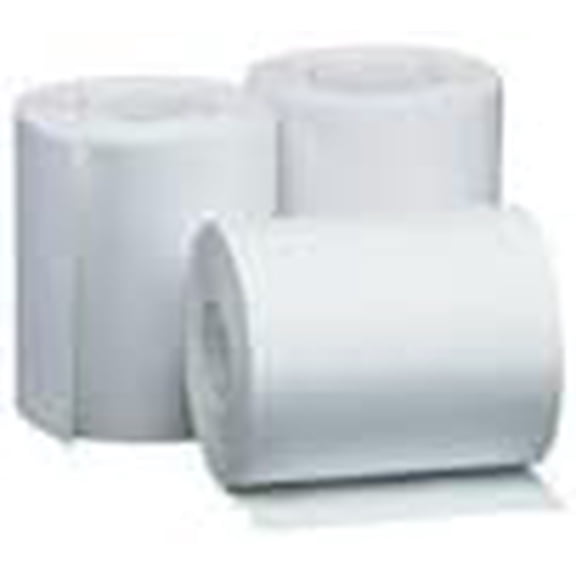 3" wide x 150' Single Ply White Bond Paper Rolls for Addmaster$$Office