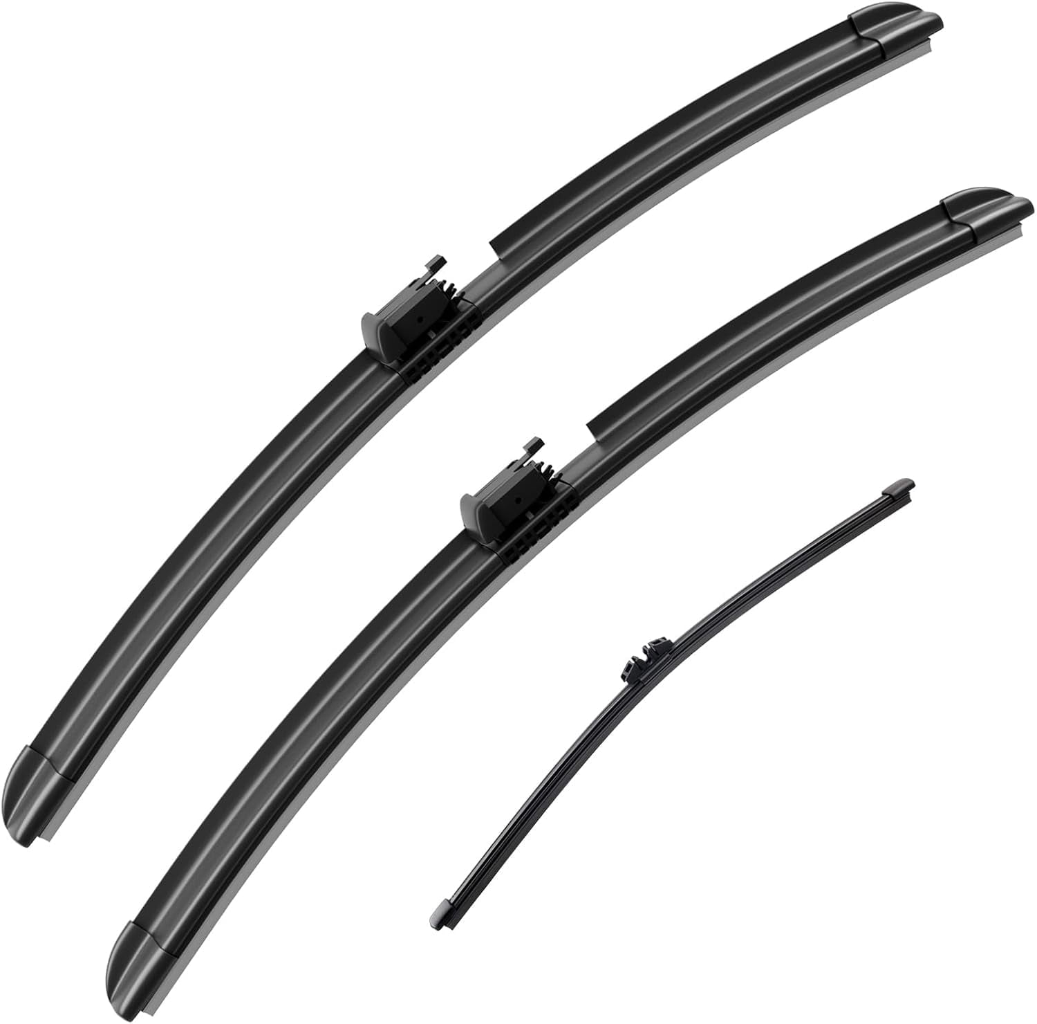 LADEWEU® 3 Wipers 26"+19"+14" Sprayer Wiper Blades Automotive Front Rear Windshield Wipers Replacement for Volvo XC60 2018 2019 2020 2021 2022,Not Heated Easy DIY Install (Set of 3)