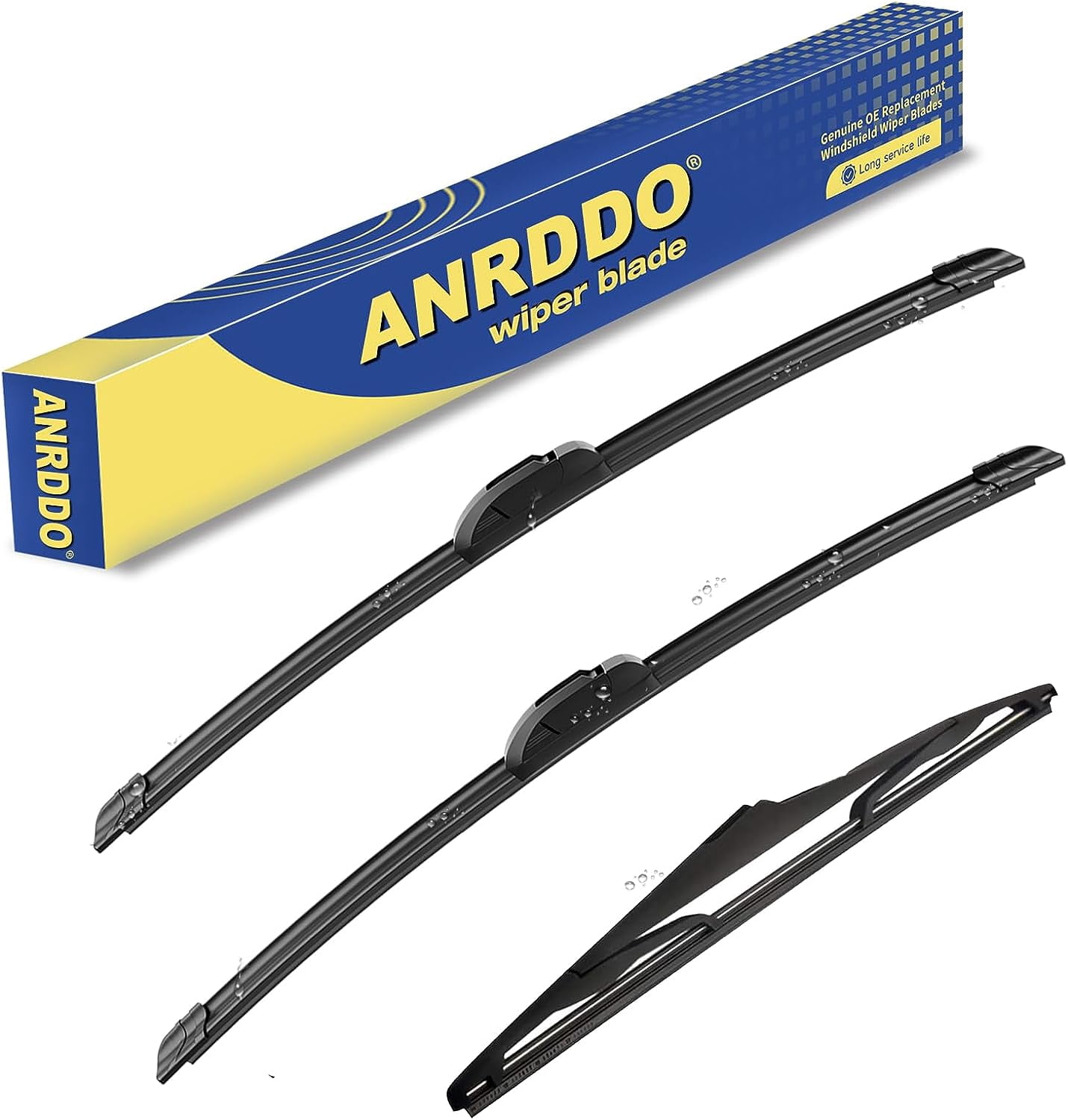 3 wipers Replacement For 2017 2016 2015 2014 2013 2012-2007 Jeep Wrangler 2018-2018 Jeep Wrangler JK Original Equipment Windshield Wiper Blades Set 15"+15"+13" (Set of 3) U/J HOOK
