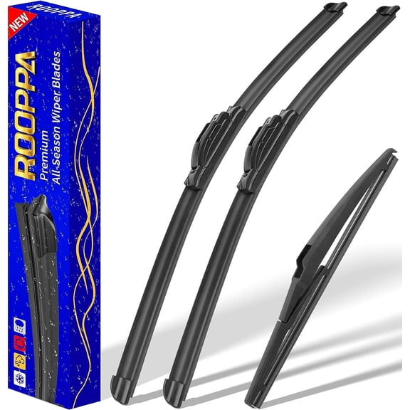3 wipers Replacement for 2018-2023 Hyundai Kona/2019-2023 Hyundai Kona Electric, Windshield Wiper Blades Original Equipment Replacement - 26"/16"/11" (Set of 3) U/J HOOK