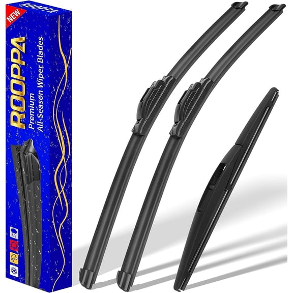 3 wipers Replacement for 2011-2017 Nissan Leaf, Windshield Wiper Blades Original Equipment Replacement - 26"/16"/10" (Set of 3) U/J HOOK