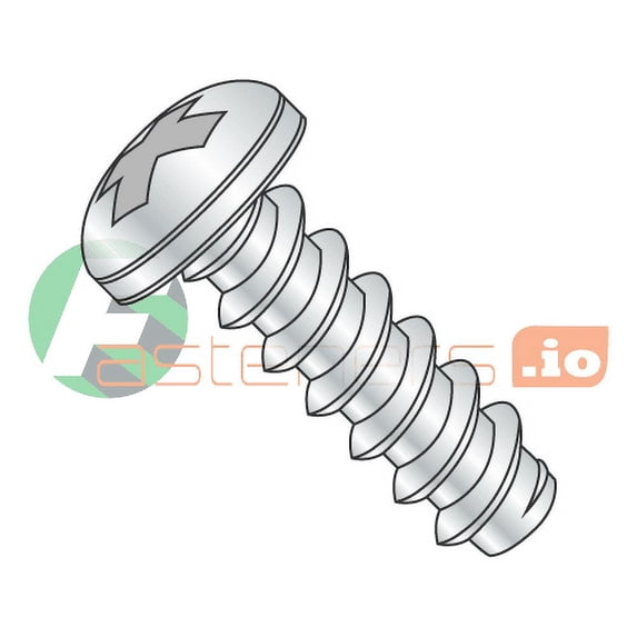 #3 x 1/4" Type B Self-Tapping Screws / Phillips / Pan Head / Steel / Zinc (Quantity: 10,000 pcs)