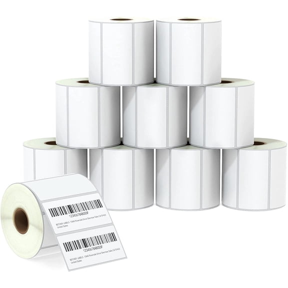 3" x 1.5" (76 mm x 38 mm) Barcode Shipping & Address Labels Compatible with Zebra & Label Printer,Premium Adhesive & Perforated [10 Rolls, 9500 Labels]