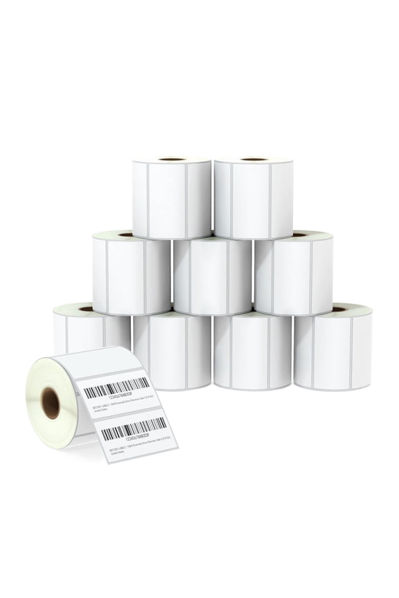 3" x 1.5" (76 mm x 38 mm) Barcode Shipping & Address Labels Compatible with Zebra & Rollo Label Printer,Premium Adhesive & Perforated [10 Rolls, 9500 Labels]