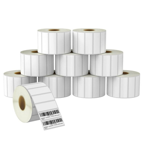 3" x 1" (76 mm x 25 mm) UPC Barcode & Address Labels Compatible with Zebra & Rollo Label Printer,Premium Adhesive & Perforated [10 Rolls, 13750 Labels]