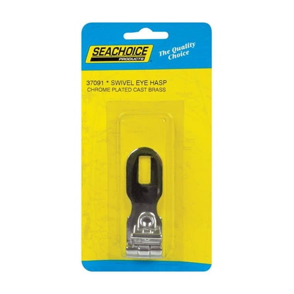 3 x 1 in. Chrome Plated Brass Swivel Eye Hasp