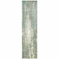 thumbnail image 1 of 3â€™ x 10â€™ Blue and Gray Abstract Splash Indoor Runner Rug, 1 of 3