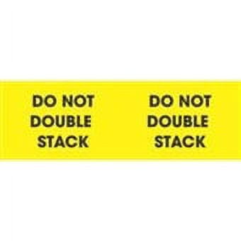 3 x 10" Yellow/Black Do Not Double Stack Wharehouse Shipping Stickers [Pack of 500]
