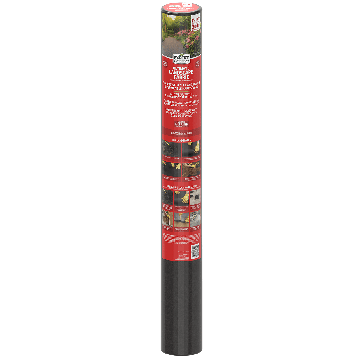 Expert Gardener 3' x 100' Ultimate Landscape Weed Control and Hardscape Stabilizer Fabric